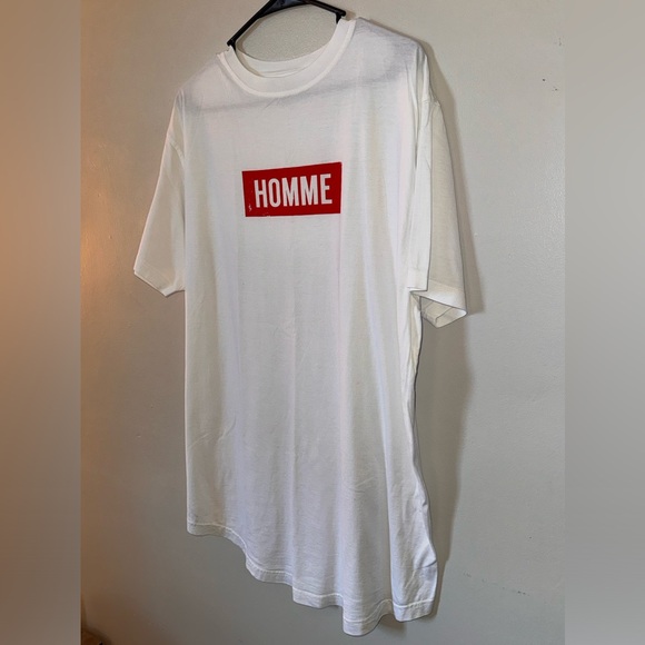 Not Guilty HOMME Red Brick Logo White T-Shirt - Picture 3 of 8